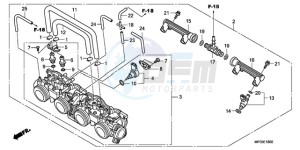 CB600FA Europe Direct - (ED) drawing THROTTLE BODY