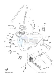 YZ250F (17DH 17DJ 17DK 17DL) drawing FUEL TANK