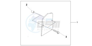 VT750C2 drawing BACKREST TRIM