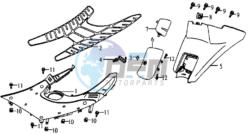 COWLING / FOOTREST