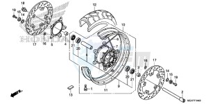 VFR1200XLF CrossTourer - VFR1200X 2ED - (2ED) drawing FRONT WHEEL