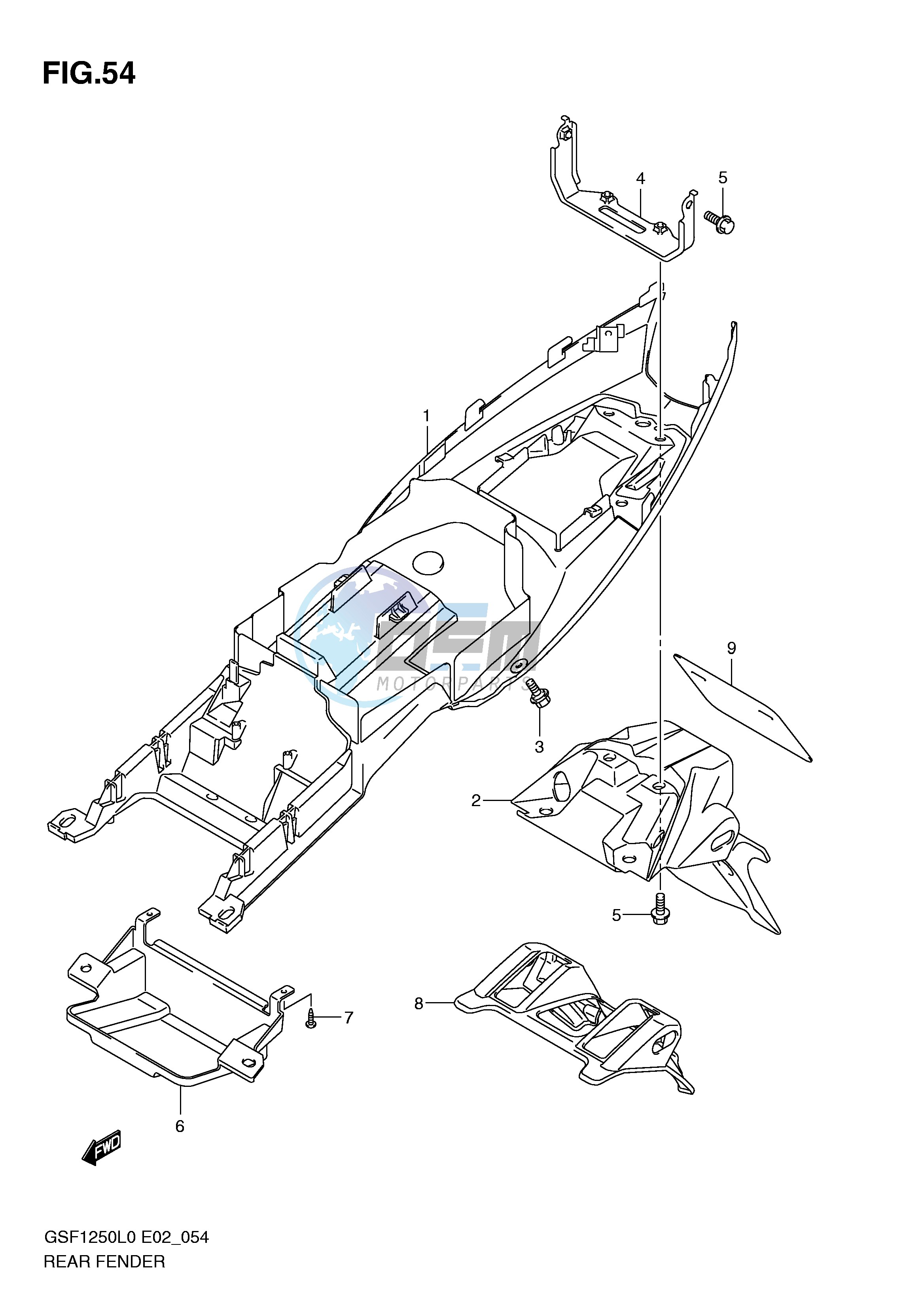 REAR FENDER (GSF1250L0)