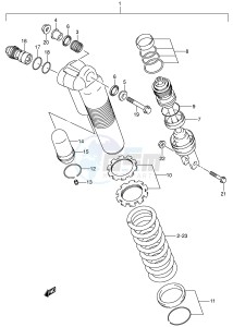 RM250 (E3-E28) drawing REAR SHOCK ABSORBER (MODEL K4)