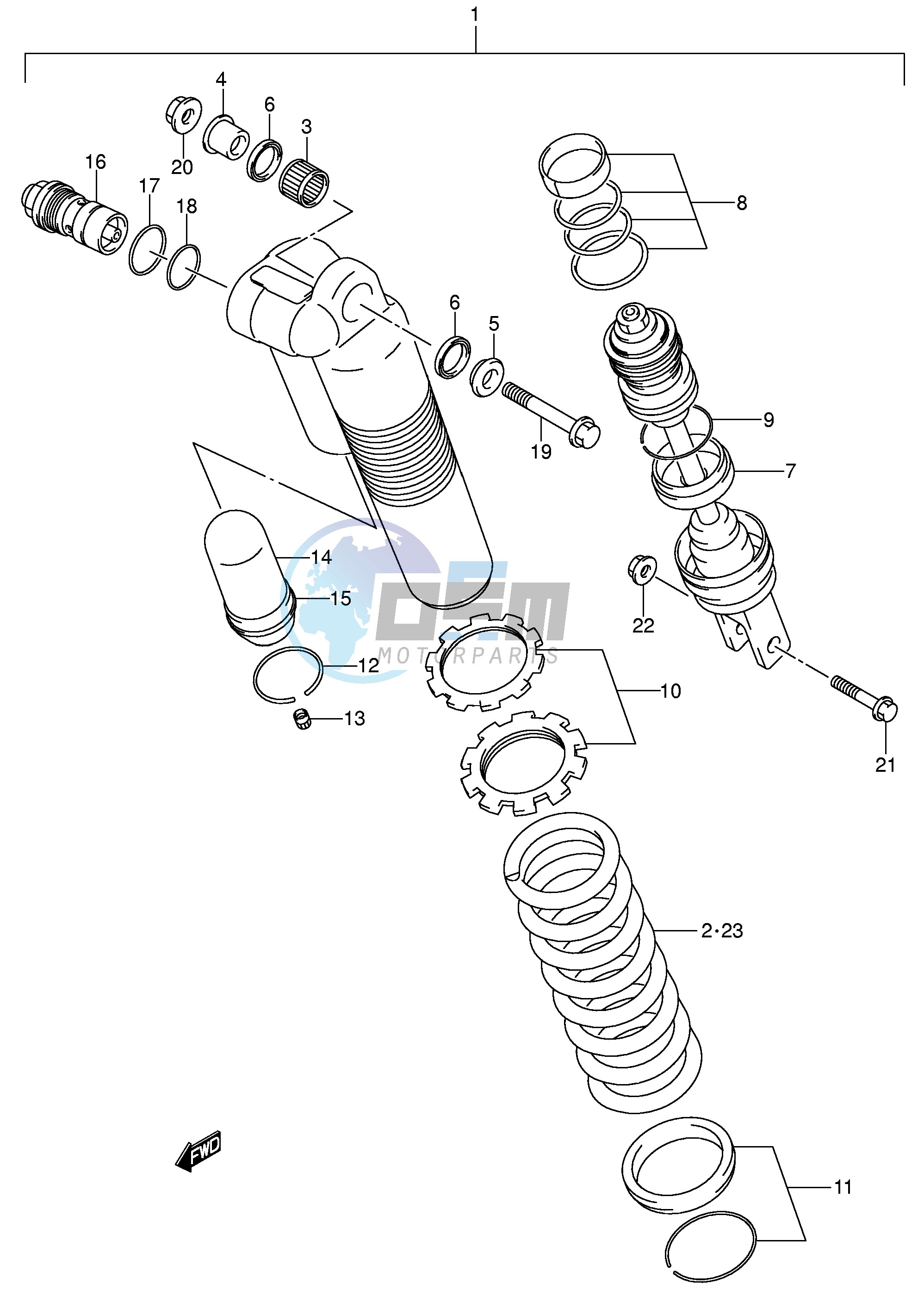 REAR SHOCK ABSORBER (MODEL K4)