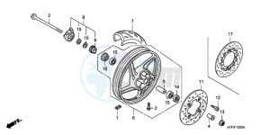 SH1259 France - (F / CMF 2F) drawing FRONT WHEEL