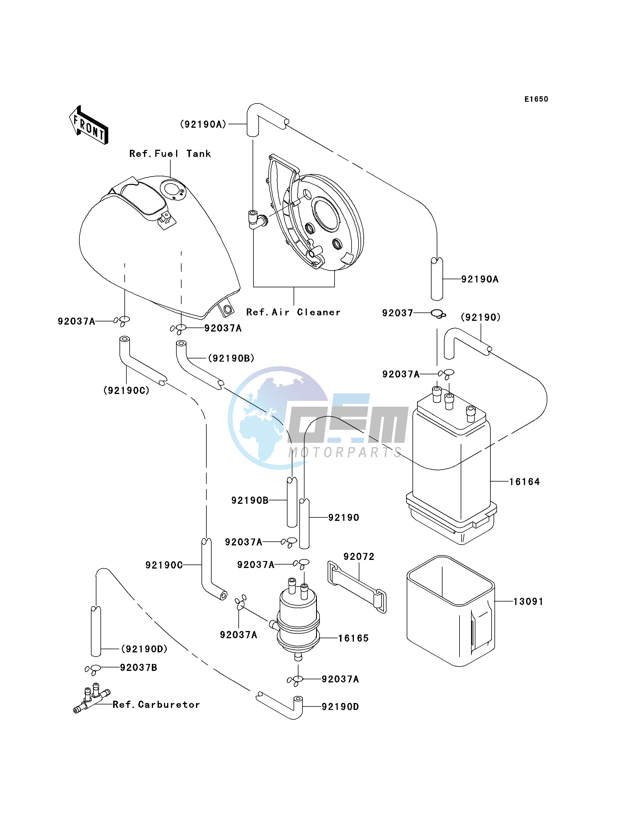 FUEL EVAPORATIVE SYSTEM-- CA- -