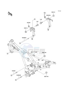 EX 250 F [NINJA 250R] (6F-7F) F6F drawing ENGINE MOUNT