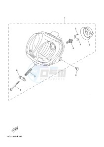 YN50 YN50FU OVETTO 4T (2ACP 2ACP) drawing HEADLIGHT