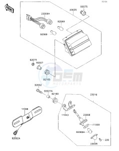 ZX 750 H [NINJA ZX-7] (H1) [NINJA ZX-7] drawing TAILLIGHT-- S- -