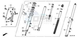 CBF1000FB drawing FRONT FORK