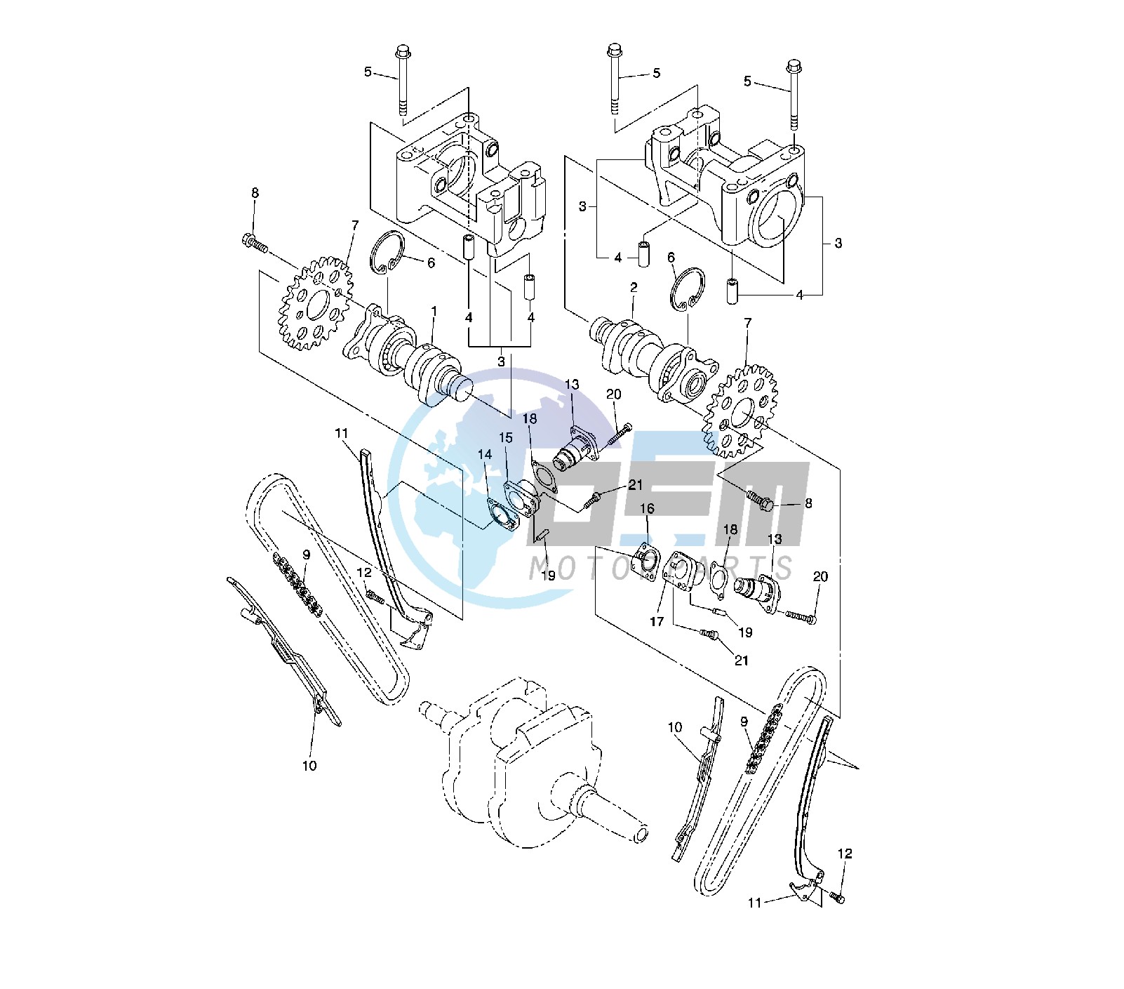 CAMSHAFT AND TIMING CHAIN