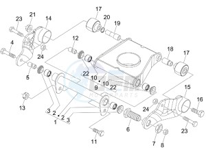 MP3 400 ie lt Touring drawing Swinging arm