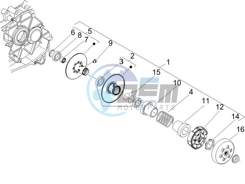 Driven pulley