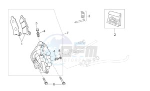 Scarabeo 125-250 e2 (eng. piaggio) drawing Front caliper