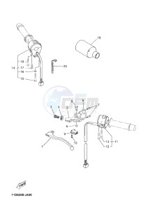 XT660Z TENERE (2BD6 2BD6 2BD6) drawing HANDLE SWITCH & LEVER