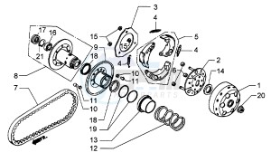 Hexagon 250 GT (5791881) 5791881 drawing Driven pulley shaft