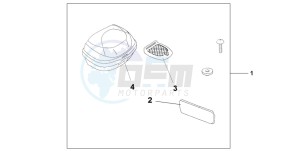 CBF600NA drawing TOP BOX 35L EXALIBUR GRAY