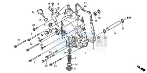 FES150A 125 S-WING drawing RIGHT CRANKCASE COVER (FES1257/A7)(FES1507/A7)