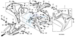 CBR1000RAA Australia - (U / ABS) drawing MIDDLE COWL