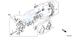 NC700XC drawing FRONT BRAKE CALIPER ( NC700X)