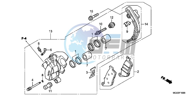 FRONT BRAKE CALIPER ( NC700X)