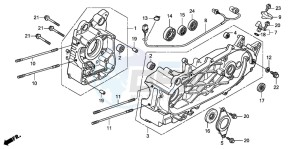 FES150A 125 S-WING drawing CRANKCASE (FES1253-5)(FES1503-5)