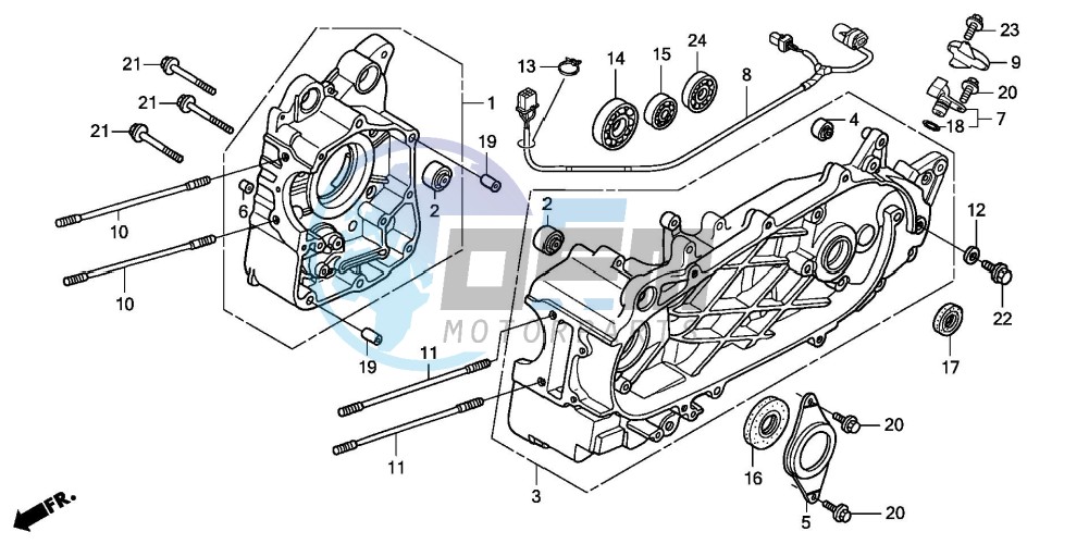 CRANKCASE (FES1253-5)(FES1503-5)