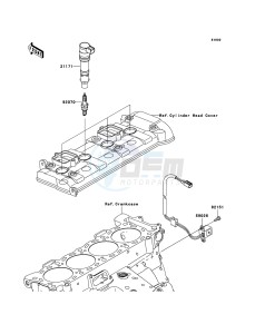 NINJA ZX-10R ZX1000E9F FR GB XX (EU ME A(FRICA) drawing Ignition System