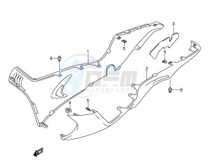 AN250 (E2) Burgman drawing SIDE LEG SHIELD