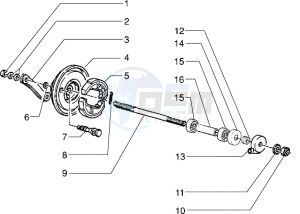 Zip 50 RST drawing Front wheel component parts