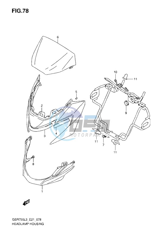 HEADLAMP HOUSING L3