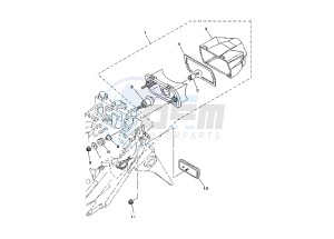 TDM 900 drawing TAILLIGHT