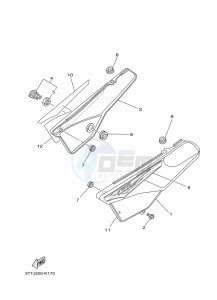 DT125 (3TTW) drawing SIDE COVER