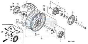 XL1000VA9 Europe Direct - (ED / ABS) drawing REAR WHEEL