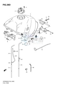 GSR600 (E2) drawing FUEL TANK (MODEL L0)