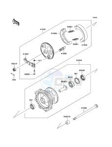 KLX110 KLX110CBF EU drawing Front Hub