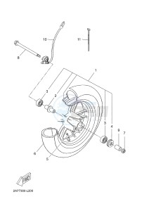 YN50F OVETTO 4 (2ACE) drawing FRONT WHEEL