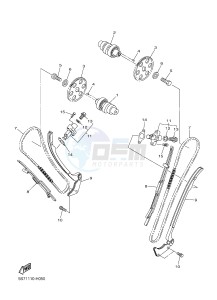 XVS950CR XVS950 ABS XV950 RACER (B334) drawing CAMSHAFT & CHAIN