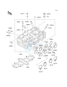 ZR 750 H [ZR-7S] (H1-H5 H5 CAN ONLY) drawing CYLINDER HEAD