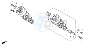 VF750C drawing REAR CUSHION