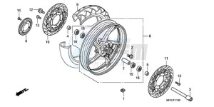 CB600F39 Europe Direct - (ED / ST) drawing FRONT WHEEL