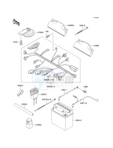 KAF 620 B [MULE 2520 TURF] (B1-B5) [MULE 2520 TURF] drawing CHASSIS ELECTRICAL EQUIPMENT