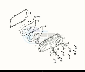 FIDDLE IV 125 LC ABS (XG12WW-EU) (M0) drawing L. CRANK CASE COVER