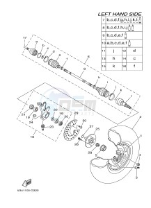 YXR700F YXR7FB RHINO 700 (1RB2 1RB3 1RB4 1RB5) drawing FRONT WHEEL