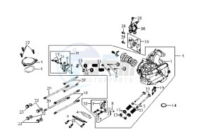 GTS 125 drawing CYLINDER HEAD CPL   / THERMOSTAT