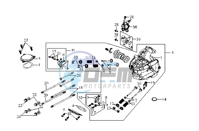 CYLINDER HEAD CPL   / THERMOSTAT