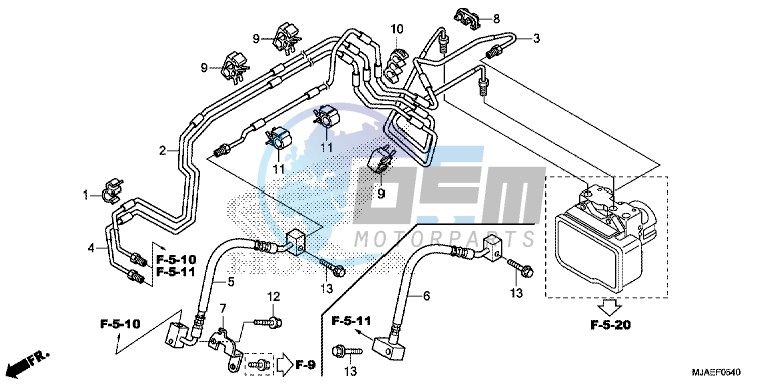 FRONT BRAKE PIPE