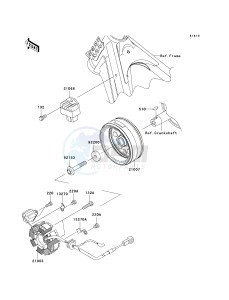 KLX 140 B (KLX140L MONSTER ENERGY) (B8F-B9FA) B9F drawing GENERATOR