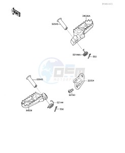 KX 125 F [KX125] (F1) [KX125] drawing FOOTRESTS