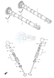 GSX-R600 (E2) drawing CAM SHAFT - VALVE